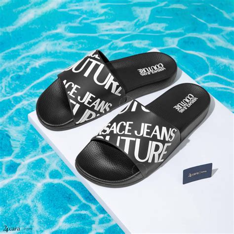 versace jeans couture slides men